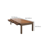 Moderner massiver Holzbüro -Schreibtisch Rechteck Task Schreibtisch mit 3/6 Schubladen für Zuhause