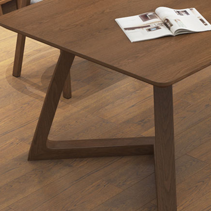 Contemporary 29.53" Tall Writing Desk Solid Wood Curved Office Desk