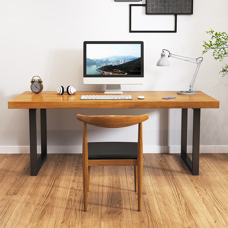 Industrial 29.53" Tall Office Desk Wooden Rectangular Writing Desk with Sled Base 70.9"L x 31.5"W x 29.5"H Clearhalo 'furn' 'furn_office_desk' 'Furniture' 'Office Desks' 'Office Furniture' 'office_desk' 6788330