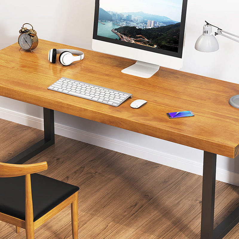 Industrial 29.53" Tall Office Desk Wooden Rectangular Writing Desk with Sled Base Clearhalo 'furn' 'furn_office_desk' 'Furniture' 'Office Desks' 'Office Furniture' 'office_desk' 6788335