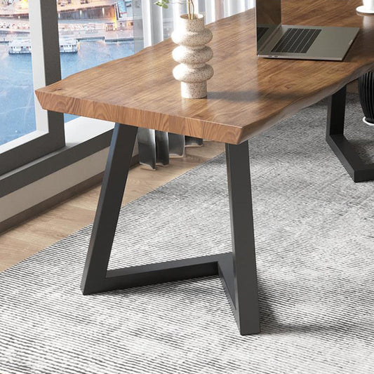Industrial Massivholz -Schreibtisch 29,53 "hoher rechteckiger Büroschreibtisch