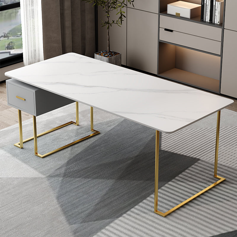 Modern 29,53 "großer Schreibtisch Steinkrümmungsbüro mit 1 Schublade