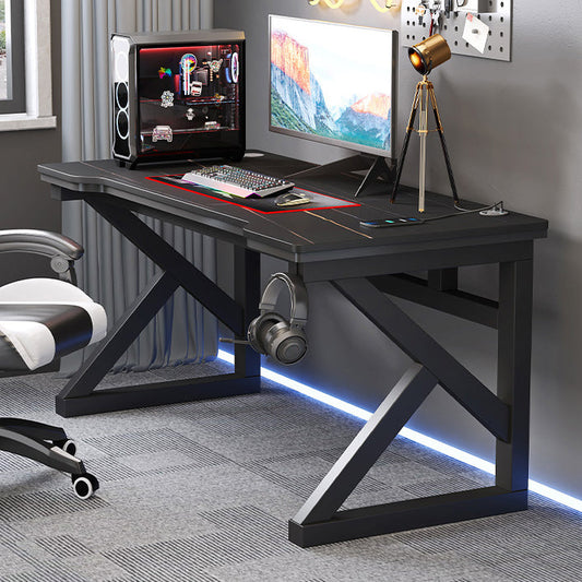 Industrial Stone Gaming Desk 29.53 "hoher Computertisch mit Schlittenbasis
