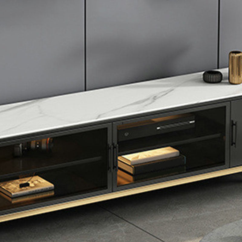 Stone TV Media Console Console TV con contenitore chiuso con ante