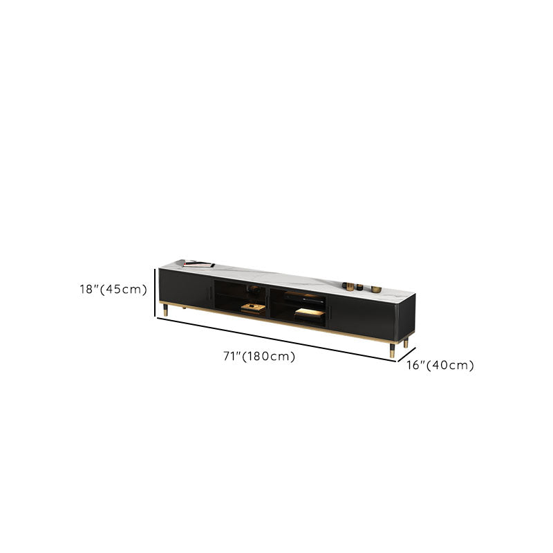 Stone TV Media Console Console TV con contenitore chiuso con ante