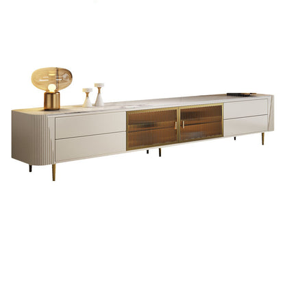 Console TV multimediale con contenitore chiuso Console TV Glam con 4 cassetti