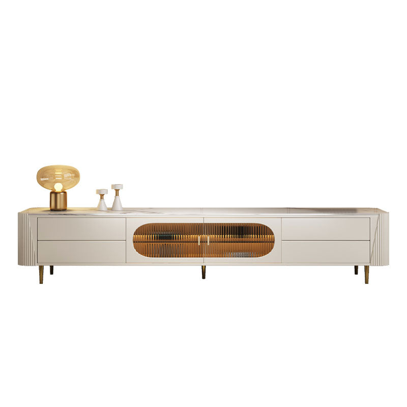 Console TV multimediale con contenitore chiuso Console TV Glam con 4 cassetti