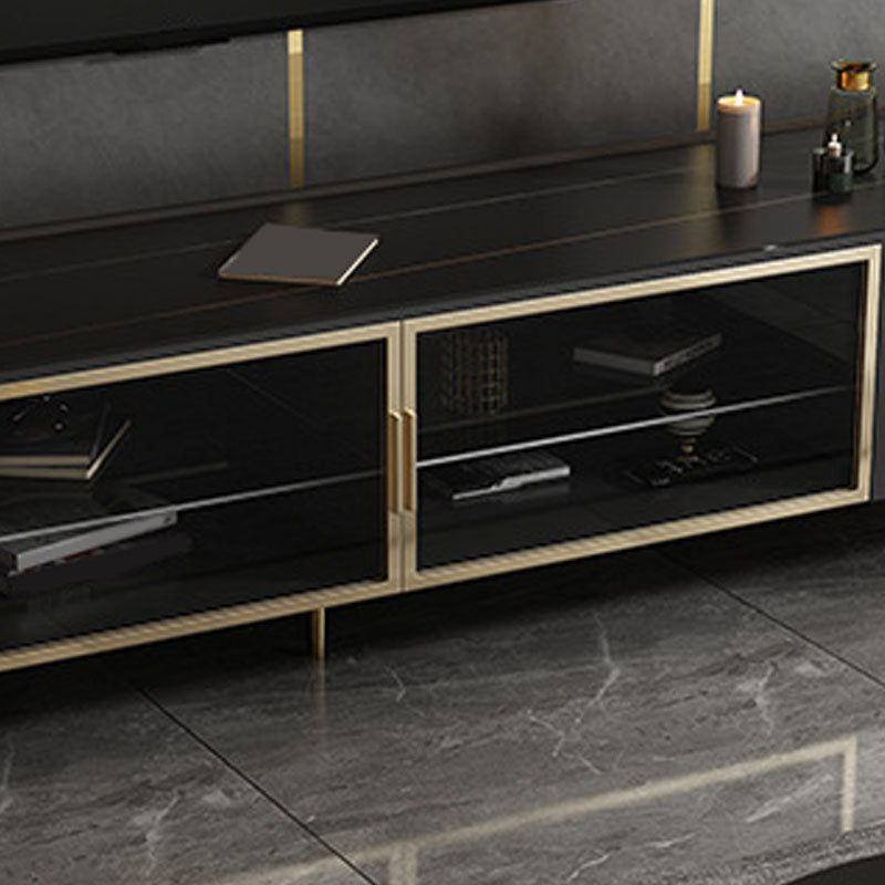 Glam TV Media Console Enclosed Storage TV Console for Living Room Clearhalo 'furn' 'furn_tv_stands_entertainment_centers' 'Furniture' 'Living Room Furniture' 'TV Stands & Entertainment Centers' 'TV Stands & Media Storage Furniture' 'tv_stands_entertainment_centers' 6788515