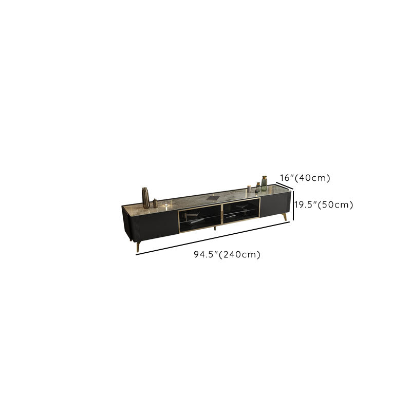 Glam TV Media Console Enclosed Storage TV Console for Living Room Clearhalo 'furn' 'furn_tv_stands_entertainment_centers' 'Furniture' 'Living Room Furniture' 'TV Stands & Entertainment Centers' 'TV Stands & Media Storage Furniture' 'tv_stands_entertainment_centers' 6788526