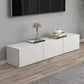 Scandinavian Enclosed Storage TV Media Console Wood Stand Console for Living Room