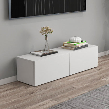Scandinavian Enclosed Storage TV Media Console Wood Stand Console for Living Room