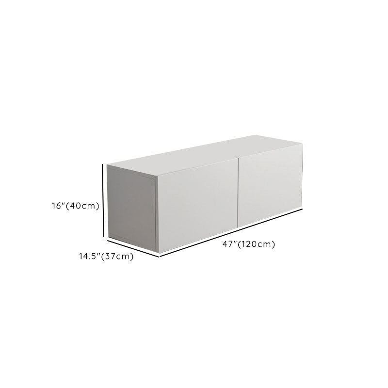 Scandinavian Enclosed Storage TV Media Console Wood Stand Console for Living Room
