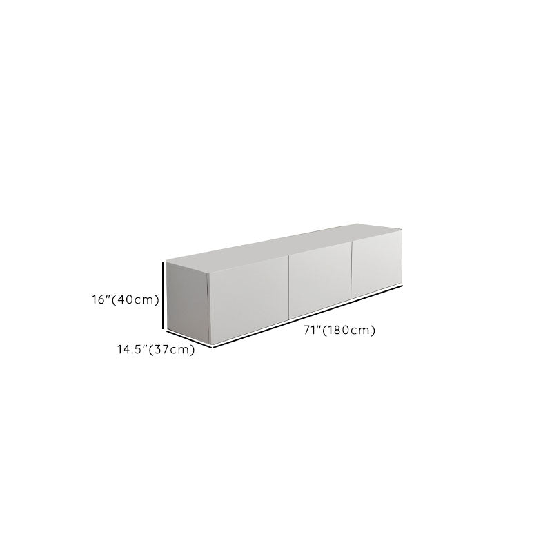 Scandinavian Enclosed Storage TV Media Console Wood Stand Console for Living Room