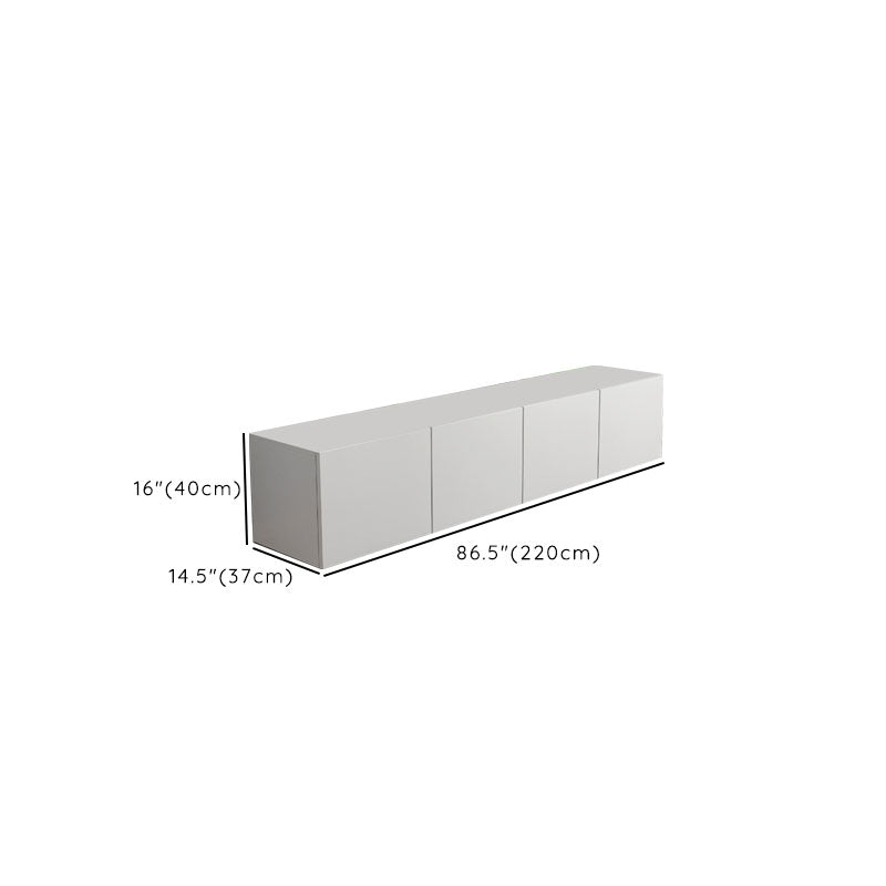 Scandinavian Enclosed Storage TV Media Console Wood Stand Console for Living Room