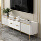 Glam TV Media Console Enclosed Storage TV Console with 4 Drawers