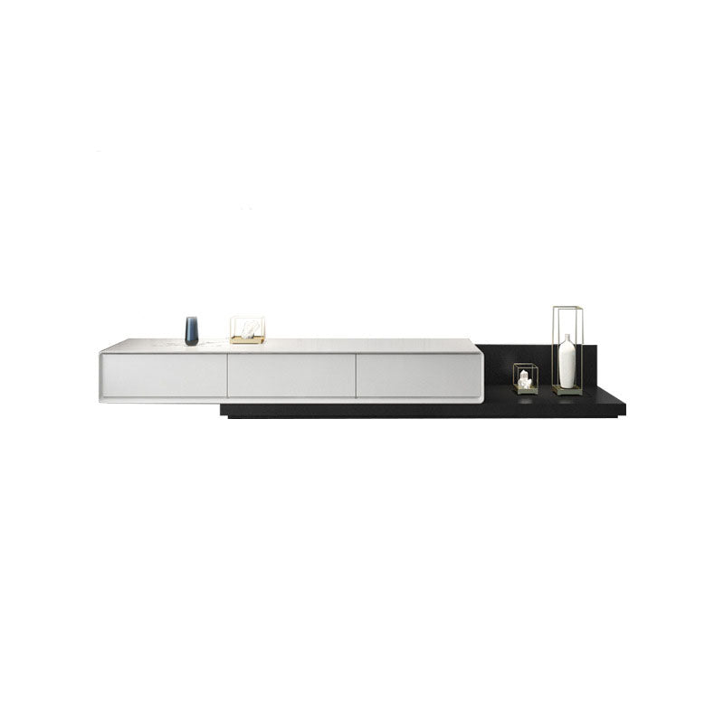 Scandinavian TV Media Console Wood Stand Console for Living Room 59"L x 16.5"W x 11"H Black White Clearhalo 'furn' 'furn_tv_stands_entertainment_centers' 'Furniture' 'Living Room Furniture' 'TV Stands & Entertainment Centers' 'TV Stands & Media Storage Furniture' 'tv_stands_entertainment_centers' 6788599