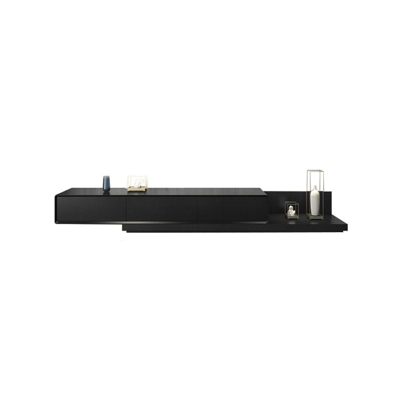 Scandinavian TV Media Console Wood Stand Console for Living Room 59"L x 16.5"W x 11"H Black Clearhalo 'furn' 'furn_tv_stands_entertainment_centers' 'Furniture' 'Living Room Furniture' 'TV Stands & Entertainment Centers' 'TV Stands & Media Storage Furniture' 'tv_stands_entertainment_centers' 6788603