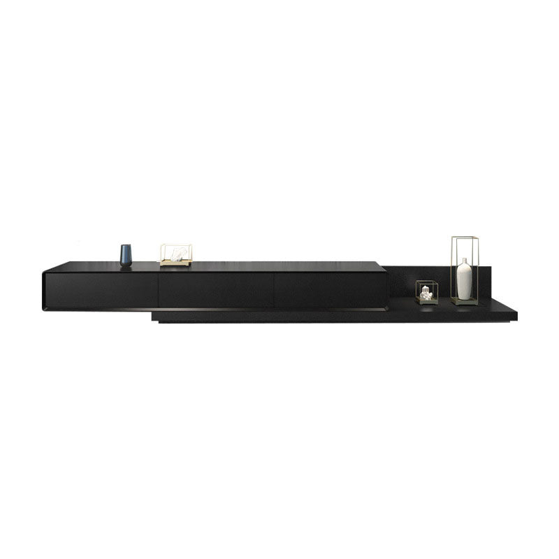 Scandinavian TV Media Console Wood Stand Console for Living Room 79"L x 16.5"W x 11"H Black Clearhalo 'furn' 'furn_tv_stands_entertainment_centers' 'Furniture' 'Living Room Furniture' 'TV Stands & Entertainment Centers' 'TV Stands & Media Storage Furniture' 'tv_stands_entertainment_centers' 6788610