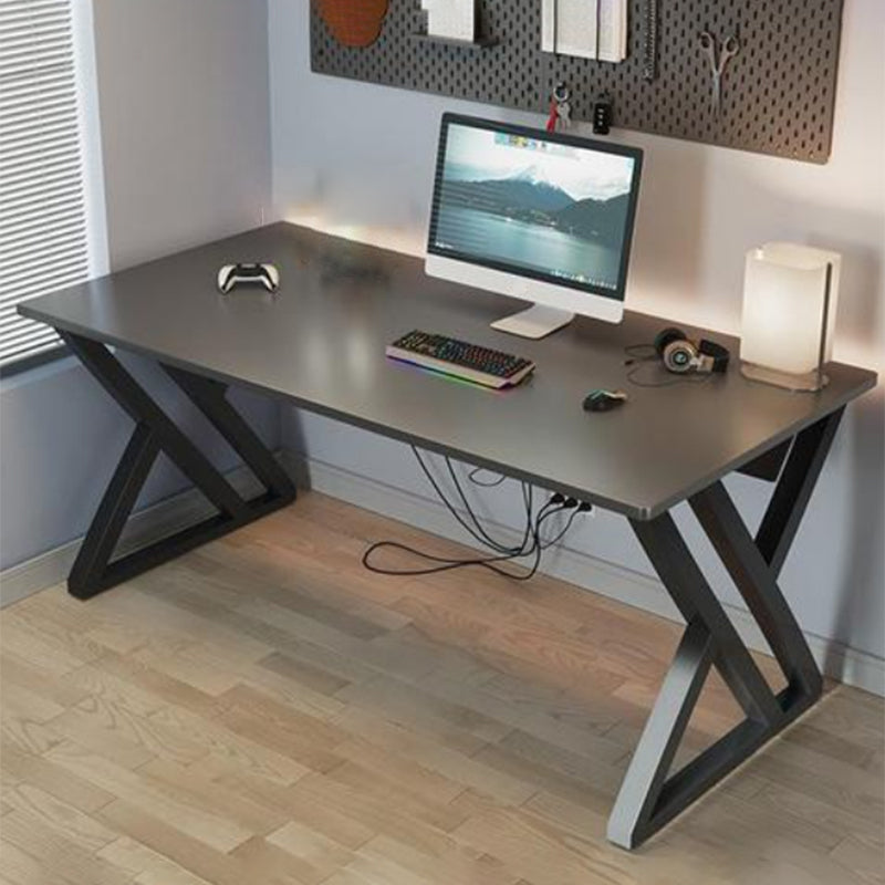 23.62 "W Moderne Office Desk Antique Finish Computer Desk met metalen benen