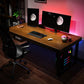 Contemporary Solid Wood Computer Desk Sled Base 29.53" Tall Gaming Desk Clearhalo 'furn' 'furn_office_desk' 'Furniture' 'Office Desks' 'Office Furniture' 'office_desk' 6788936