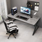 Stone Rectangular Gaming Desk 29.53-inch Tall Computer Desk with Iron Legs 63"L x 31.5"W x 29.5"H Gray Clearhalo 'furn' 'furn_office_desk' 'Furniture' 'Office Desks' 'Office Furniture' 'office_desk' 6789006