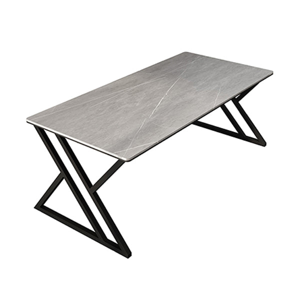 Stone Rectangular Gaming Desk 29.53-inch Tall Computer Desk with Iron Legs Clearhalo 'furn' 'furn_office_desk' 'Furniture' 'Office Desks' 'Office Furniture' 'office_desk' 6789014