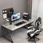Stone Rectangular Gaming Desk Industrial 29.53" Tall Computer Desk