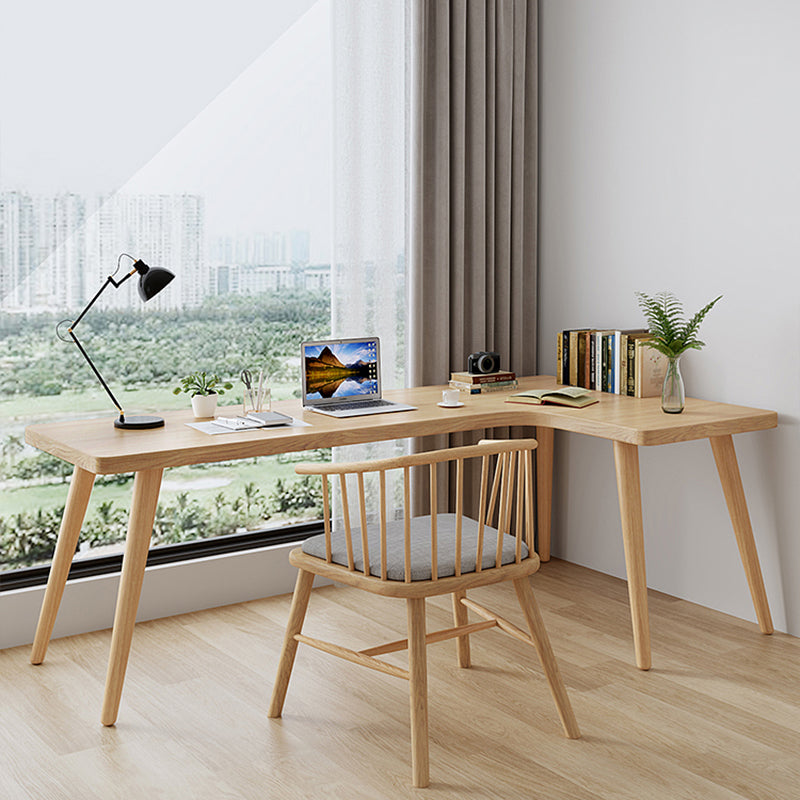 Scrivania di scrittura in legno massiccio 29,53 "scrivania naturale alta con base di Parsons