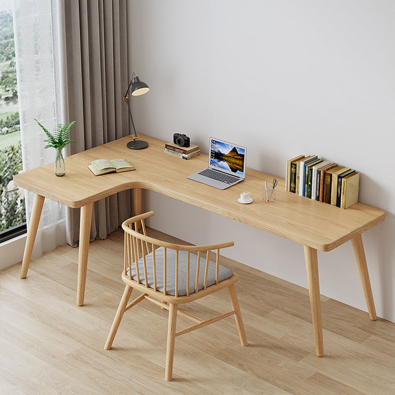 Scrivania di scrittura in legno massiccio 29,53 "scrivania naturale alta con base di Parsons