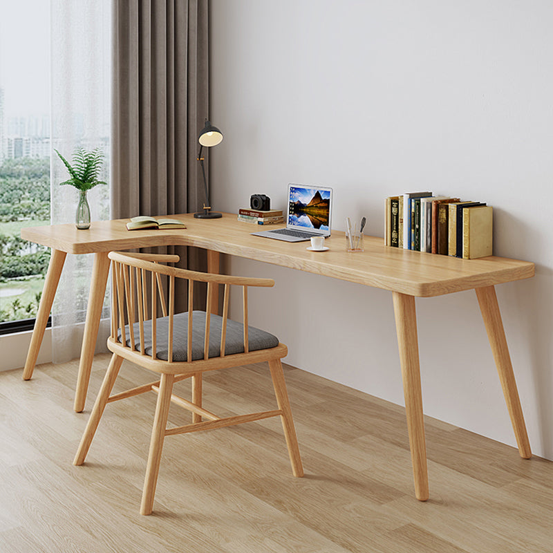 Scrivania di scrittura in legno massiccio 29,53 "scrivania naturale alta con base di Parsons