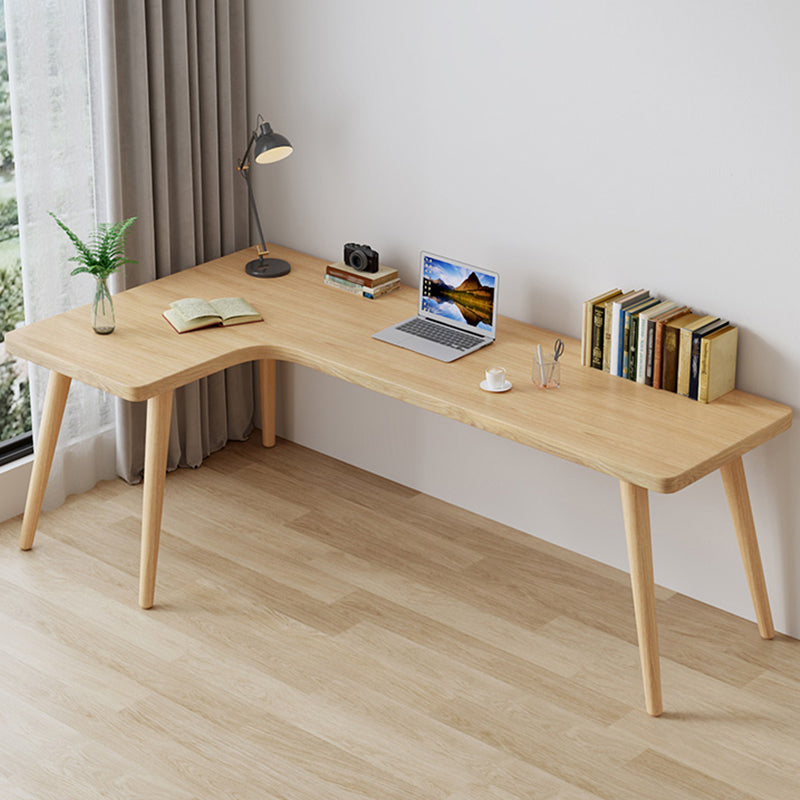 Scrivania di scrittura in legno massiccio 29,53 "scrivania naturale alta con base di Parsons