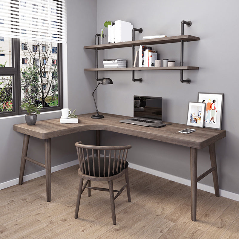 Industrial L-Shape Office Desk Solid Wooden Writing Desk for Office 70.9"L x 47.2"W x 29.5"H Left Hand Return Clearhalo 'furn' 'furn_office_desk' 'Furniture' 'Office Desks' 'Office Furniture' 'office_desk' 6789227