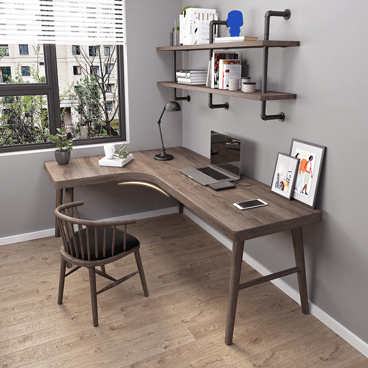 Industrial L-Shape Office Desk Solid Wooden Writing Desk for Office Clearhalo 'furn' 'furn_office_desk' 'Furniture' 'Office Desks' 'Office Furniture' 'office_desk' 6789235