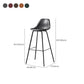 Faux Leather Dining Stools Contemporary Armless Bar Stools with Metal Base Clearhalo 'Bar Furniture' 'Bar Stools' 'bar_stools' 'furn' 'furn_bar_stools' 'Furniture' 'Kitchen & Dining Furniture' 6789325