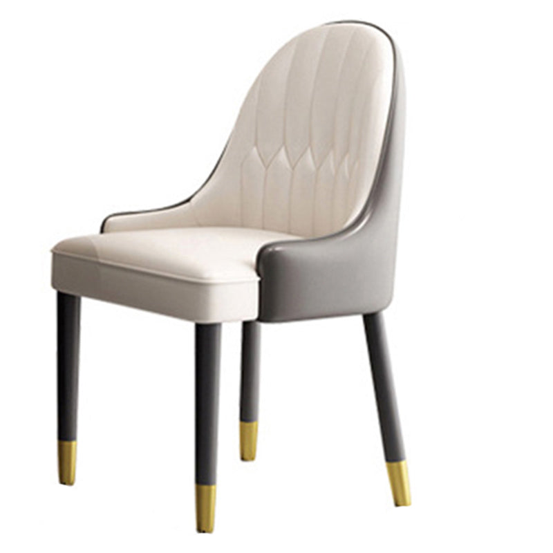 Eigentijdse stijl 1/3/4/6/7/8 stukken eetstoelen voor rechthoekige stenen meubels in grijs