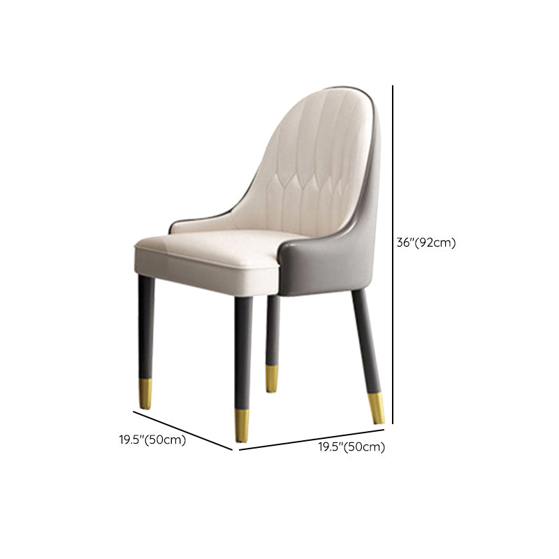 Eigentijdse stijl 1/3/4/6/7/8 stukken eetstoelen voor rechthoekige stenen meubels in grijs