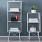 Metal Closed Back Standard Bookshelf Modern Shelves Included Bookcase