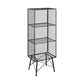 Metal Closed Back Standard Bookshelf Modern Shelves Included Bookcase