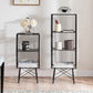 Metal Closed Back Standard Bookshelf Modern Shelves Included Bookcase