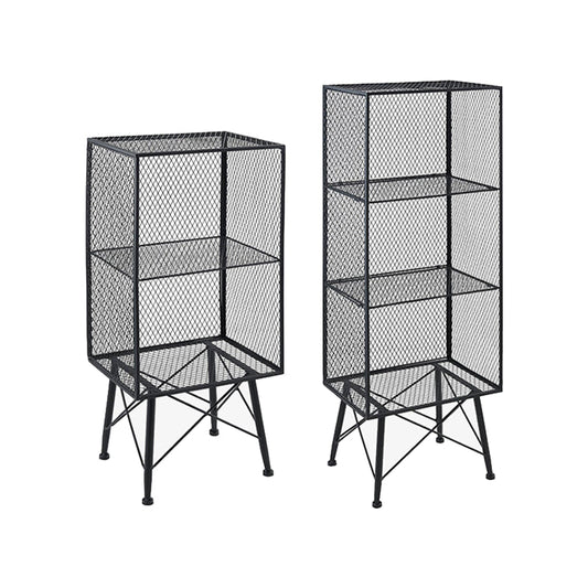 Metal Closed Back Standard Bookshelf Modern Shelves Included Bookcase