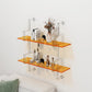 Closed Back Wall Mounted Bookshelf Modern Style Acrylic Bookcase