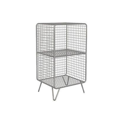 Metal Closed Back Standard Bookshelf Modern Style Bookcase with Shelves 14"L x 12"W x 26"H Silver Clearhalo 'Bookcases' 'furn' 'furn_bookcases' 'Furniture' 'Office Furniture' 6789447