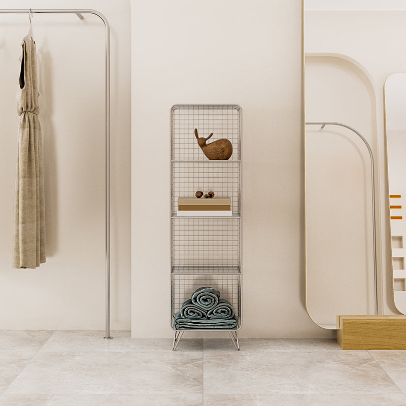 Metal Closed Back Standard Bookshelf Modern Style Bookcase with Shelves Clearhalo 'Bookcases' 'furn' 'furn_bookcases' 'Furniture' 'Office Furniture' 6789451