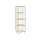 Metal Closed Back Standard Bookshelf Modern Style Bookcase with Shelves 13.8"L x 11.8"W x 47.2"H Gold Clearhalo 'Bookcases' 'furn' 'furn_bookcases' 'Furniture' 'Office Furniture' 6789452