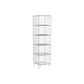 Metal Closed Back Standard Bookshelf Modern Style Bookcase with Shelves Silver Clearhalo 'Bookcases' 'furn' 'furn_bookcases' 'Furniture' 'Office Furniture' 6789454