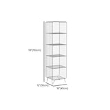 Metal Closed Back Standard Bookshelf Modern Style Bookcase with Shelves Clearhalo 'Bookcases' 'furn' 'furn_bookcases' 'Furniture' 'Office Furniture' 6789461