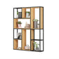 Natural Standard Bookcase Industrial Wooden Open Back Bookshelf 47.2"L x 9.8"W x 63"H Clearhalo 'Bookcases' 'furn' 'furn_bookcases' 'Furniture' 'Office Furniture' 6789467