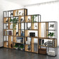 Natural Standard Bookcase Industrial Wooden Open Back Bookshelf Clearhalo 'Bookcases' 'furn' 'furn_bookcases' 'Furniture' 'Office Furniture' 6789472