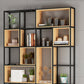Natural Standard Bookcase Industrial Wooden Open Back Bookshelf Clearhalo 'Bookcases' 'furn' 'furn_bookcases' 'Furniture' 'Office Furniture' 6789476