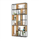 Natural Standard Bookcase Industrial Wooden Open Back Bookshelf 47.2"L x 9.8"W x 94.5"H Clearhalo 'Bookcases' 'furn' 'furn_bookcases' 'Furniture' 'Office Furniture' 6789477
